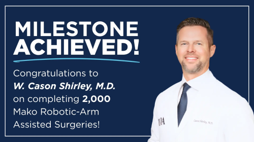 Milestone Achieved W. Cason Shirley, M.D.