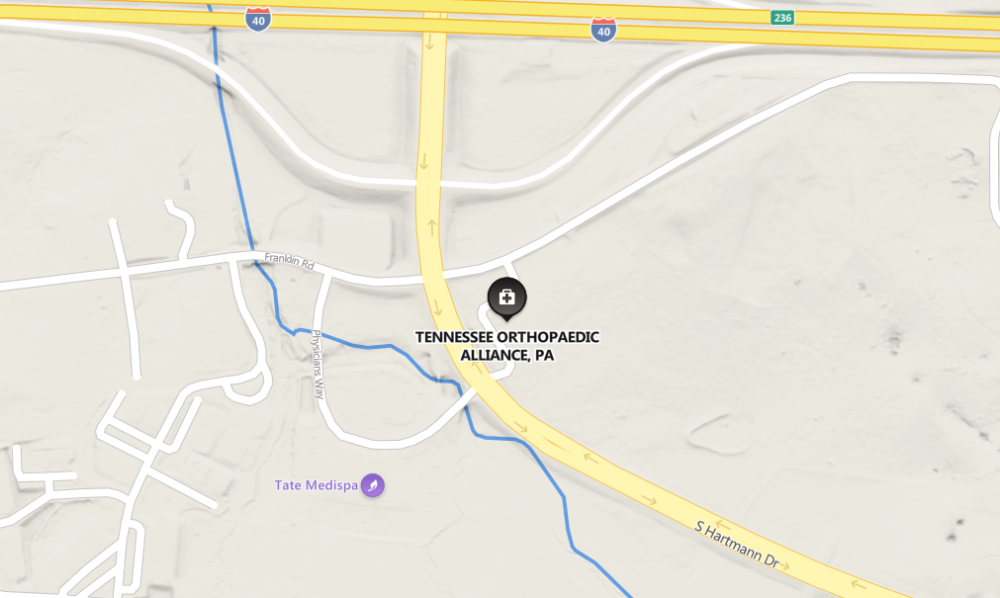 Orthopedic Urgent Care - Lebanon Map